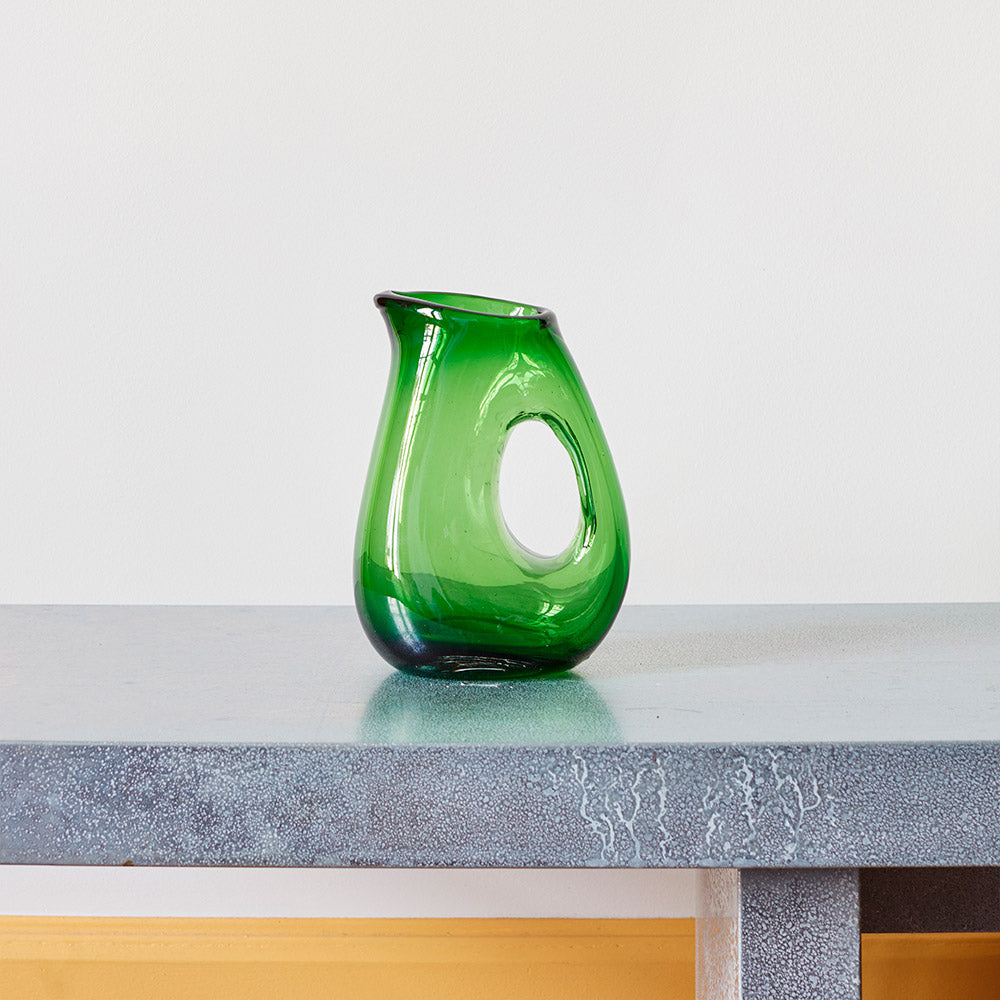 Carafe en verre soufflé - Vert