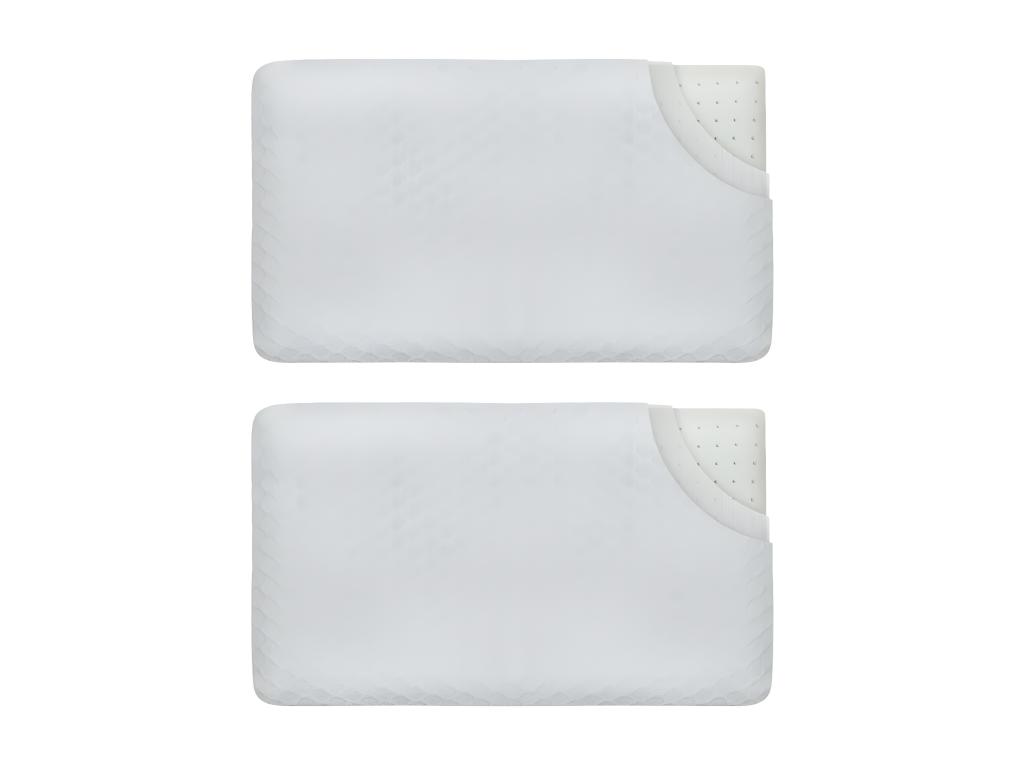 Lote de 2 almohadas infantiles transpirables de tejido de bambú 50x30x5,5 hogardiseno