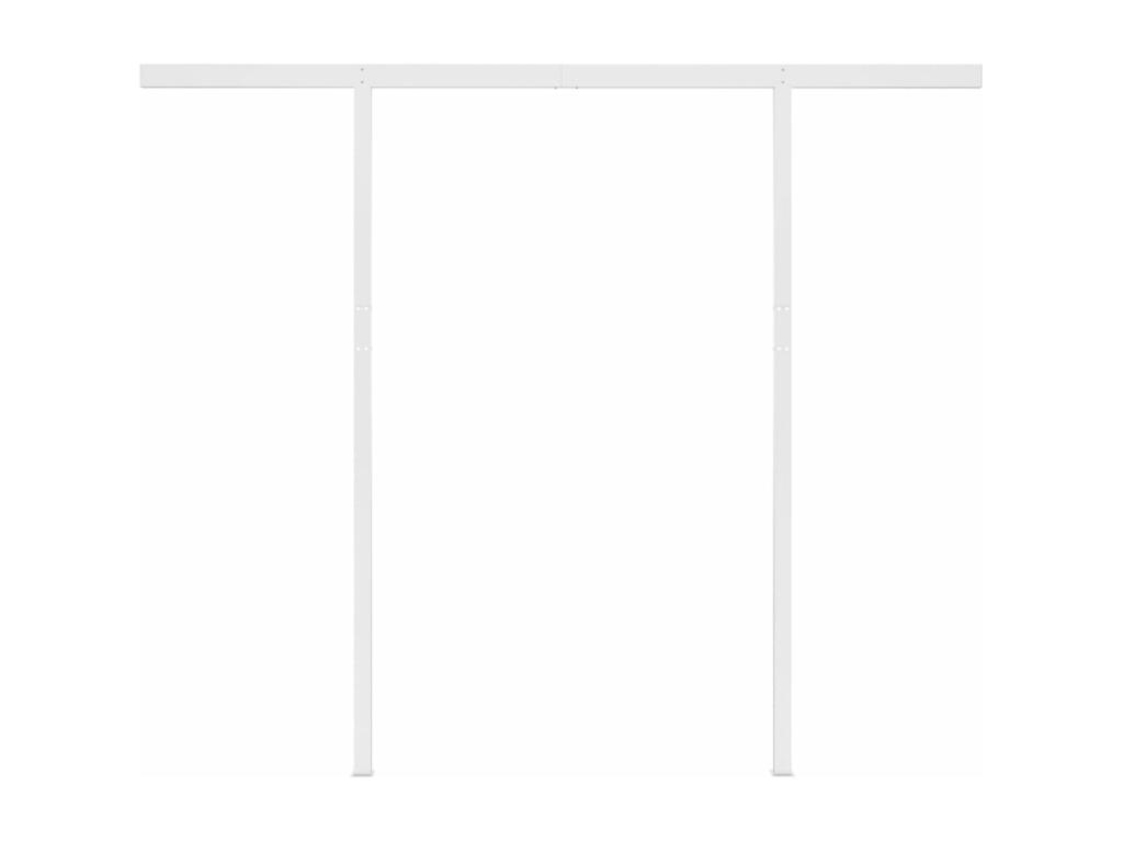 Toldo automático LED y sensor de viento naranja marrón 3x2,5 m
