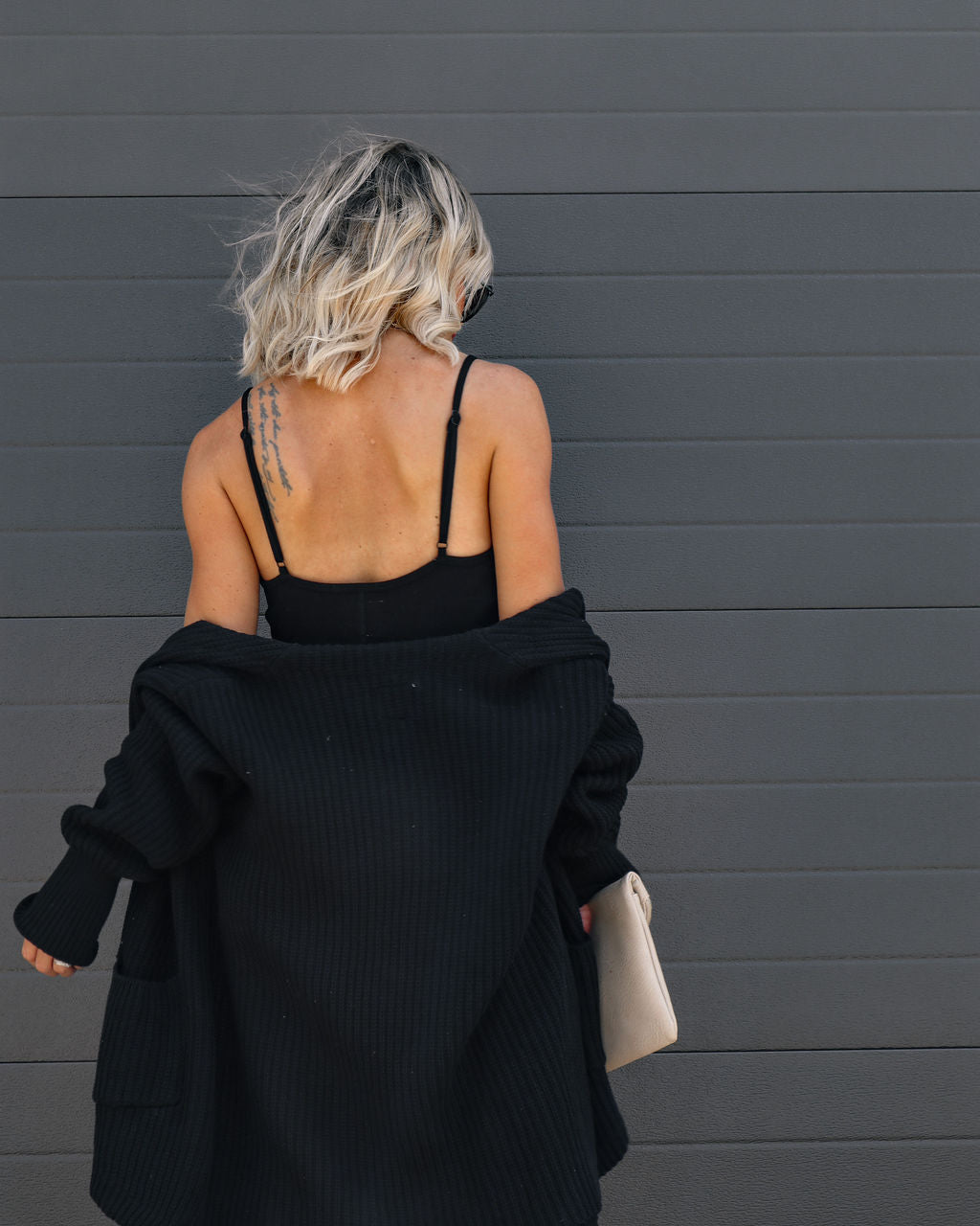 Sinclaire Cotton Pocketed Cardigan - Black - Se7enfashion
