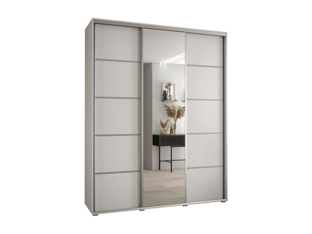 ARMARIO Sancaldeco 5 DE PUERTAS CORREDERAS 235.2/200/60 3 puertas (Blanco/Blanco/Plata) QHNQ55610