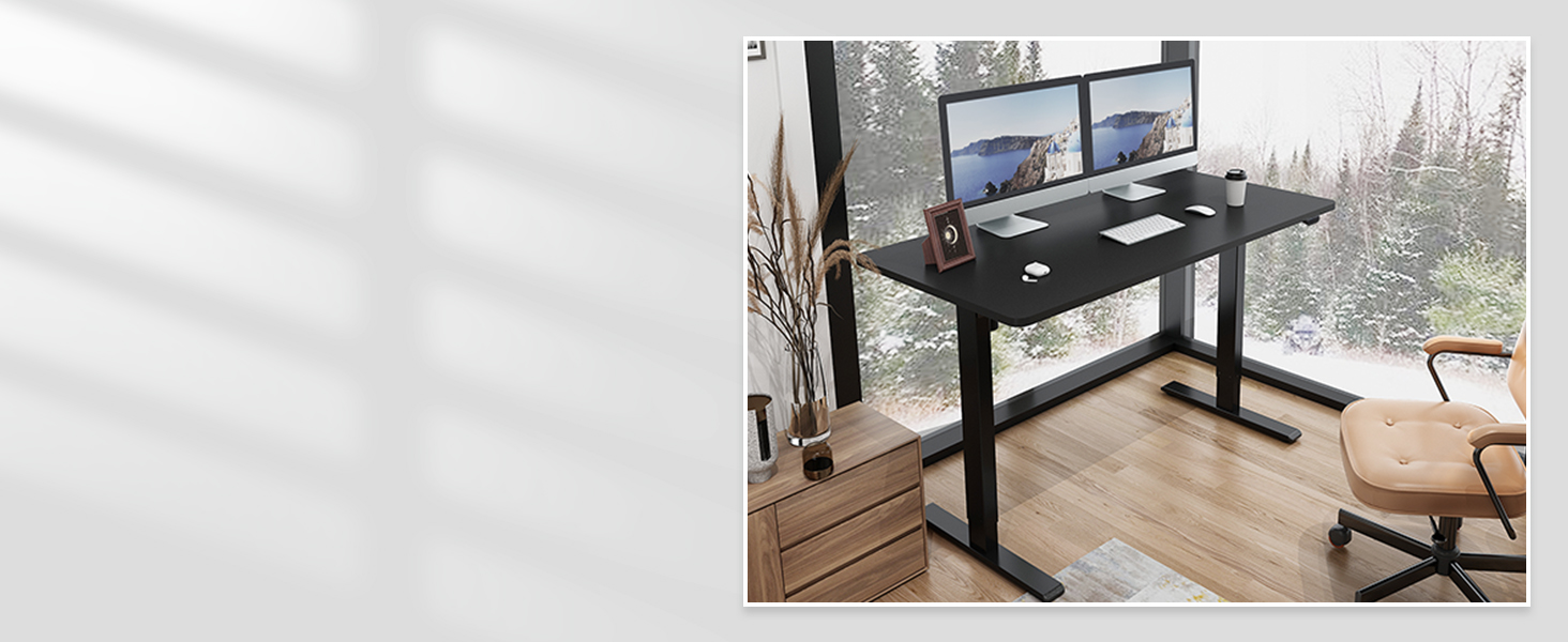 black standing desk