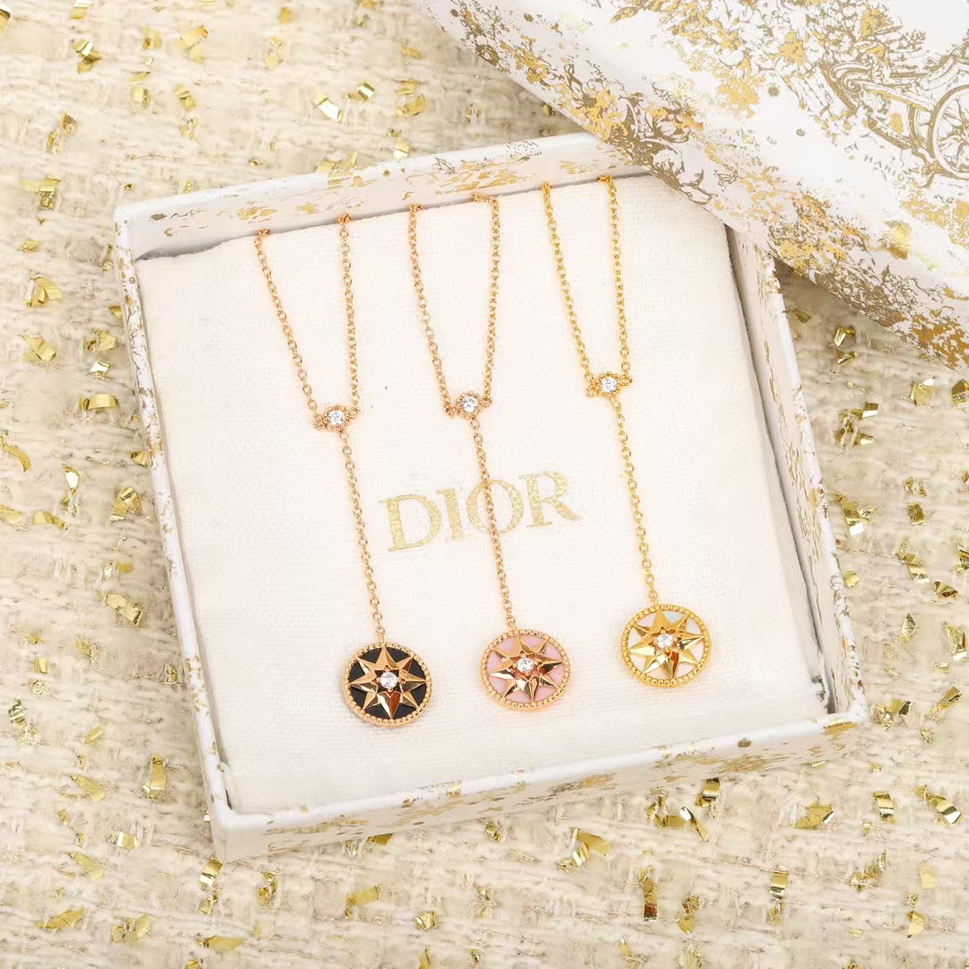 Dior Rose Des Vents Compass Pendant Y Necklace - Original Replica Club