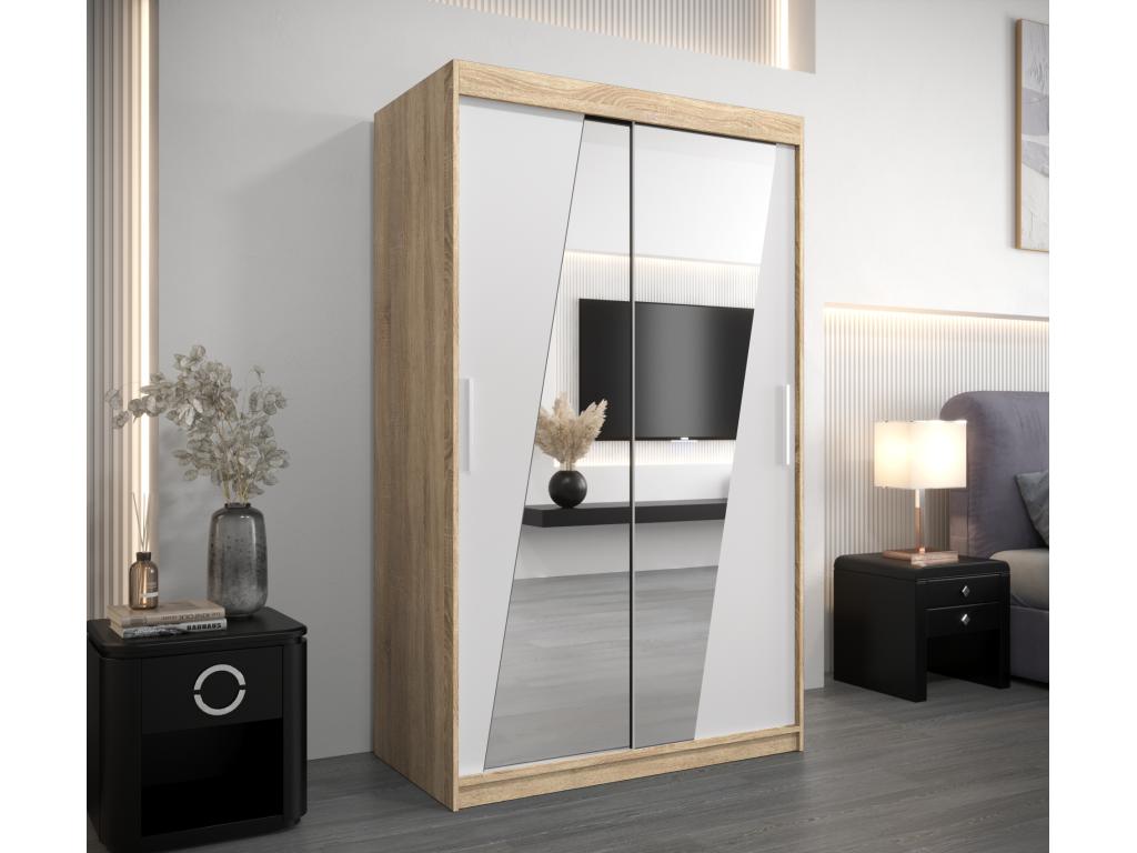 Armario Rhomb de puertas correderas 200/120/62 2 puertas Nestliq/blanco