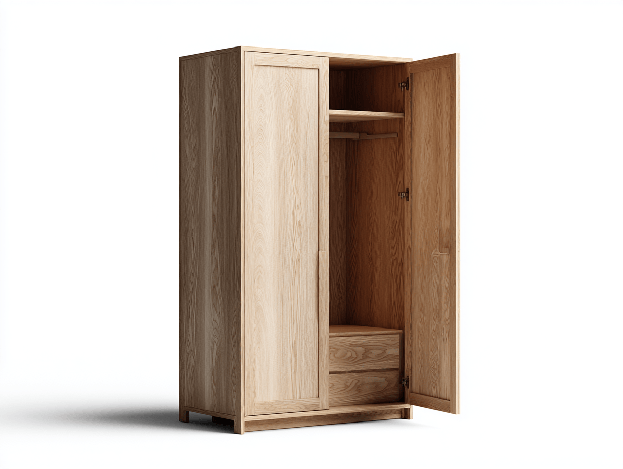 Armario de madera maciza – roble – de dos puertas