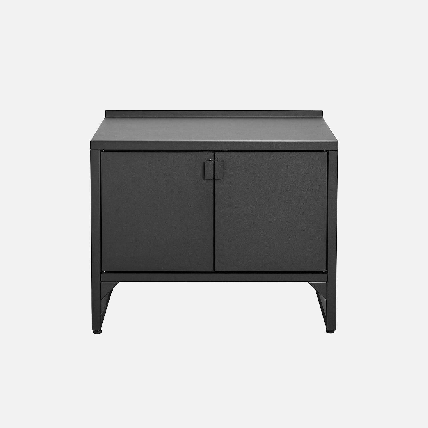 Kea - Cocina exterior de acero, 2 puertas, 80cm