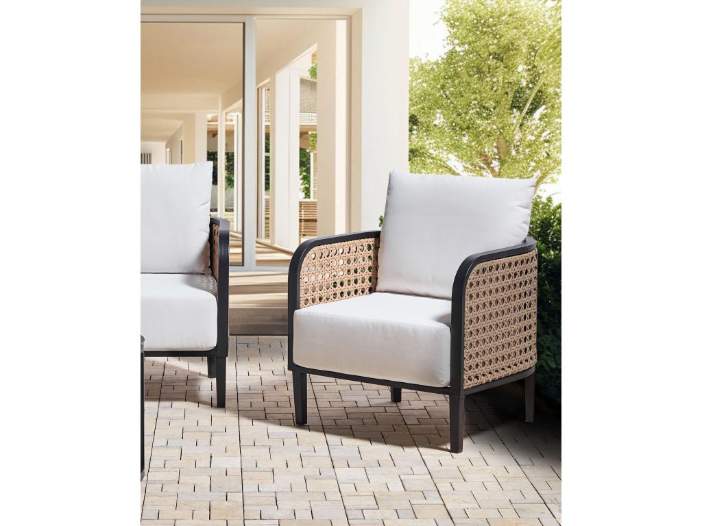 Sillón de jardín Hominor Metal Blanco