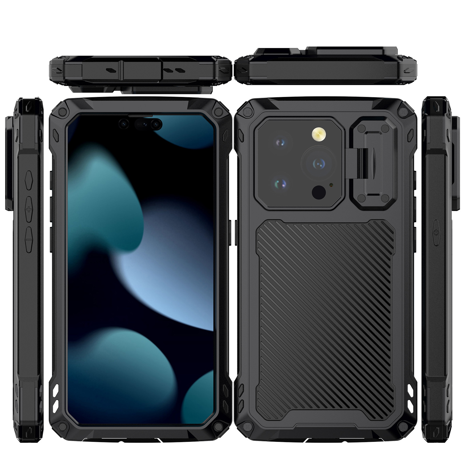 🚀 Tough & Trendy: Magnetic Full-Cover Case for iPhone 15 Pro / 16e / 17 PM 📱