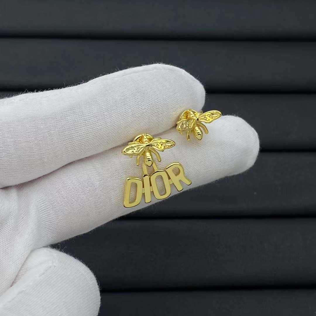 Dior Asymmetric Bee Stud Earrings - Original Replica Club