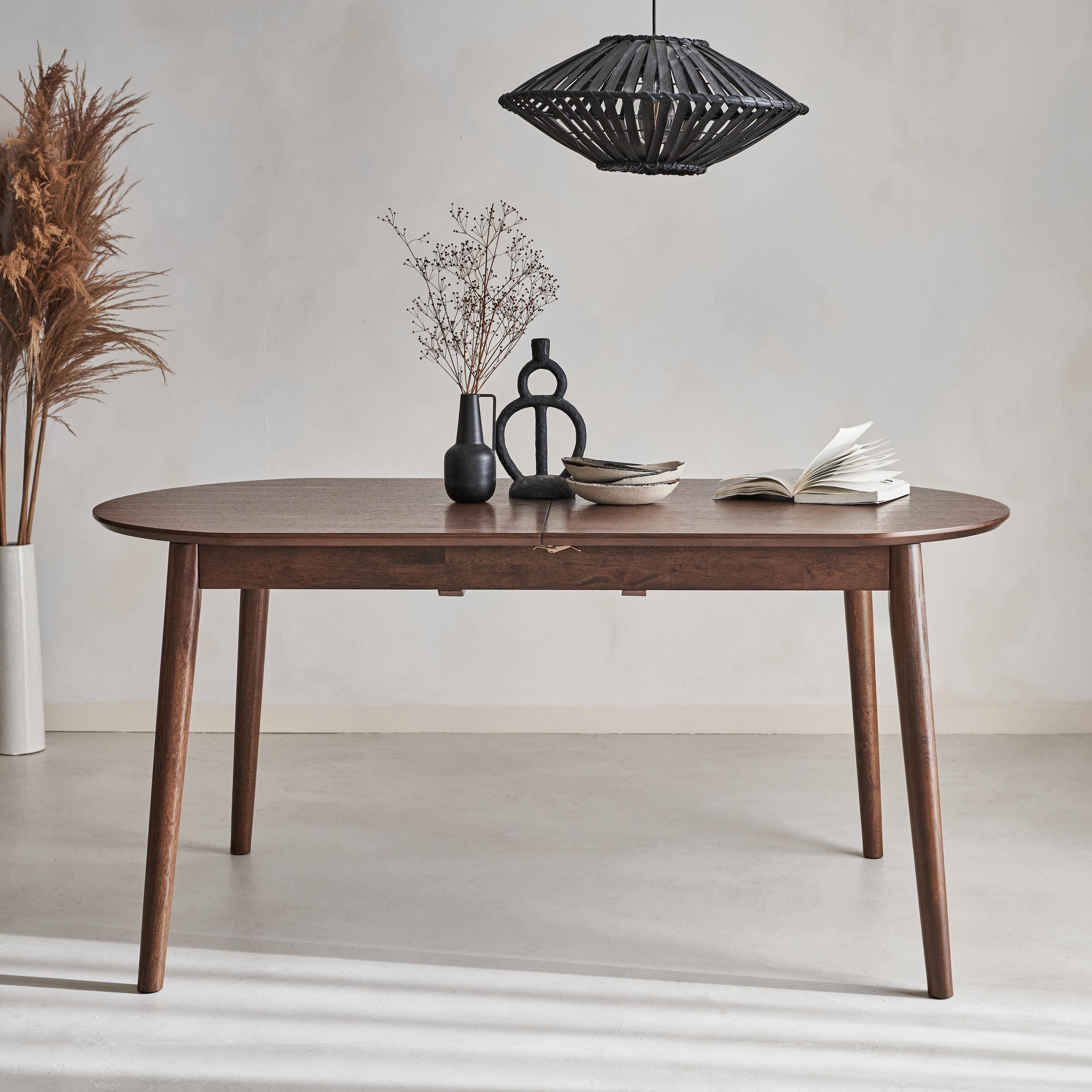 Lisa - Mesa de comedor ovalada y extensible de 6 a 8 plazas