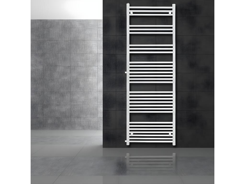 Radiador toallero de baño 60x180 cm calefactor recto Lujodec con conexión lateral