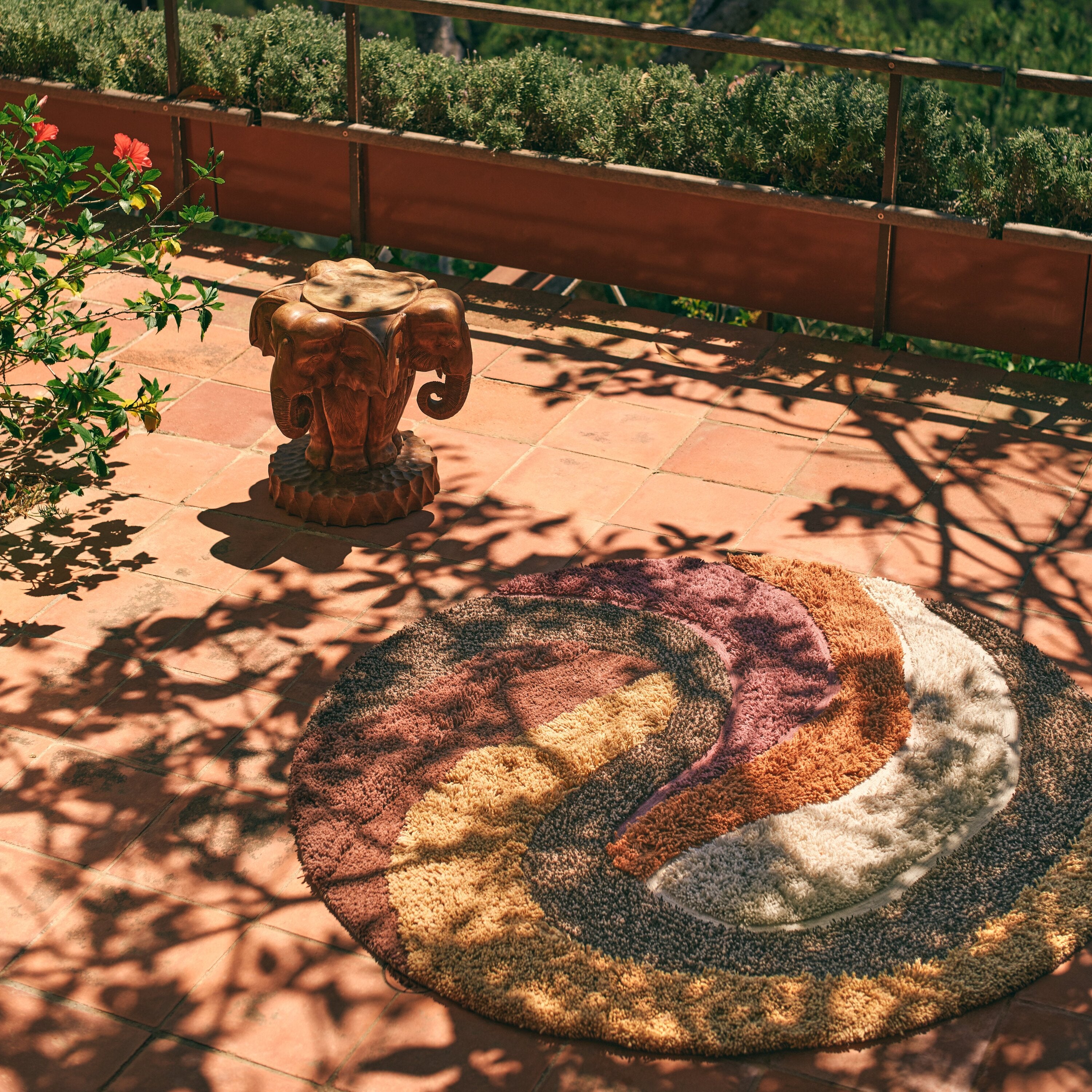 HKliving Tufted Vloerkleed Ø 150 cm - Melange