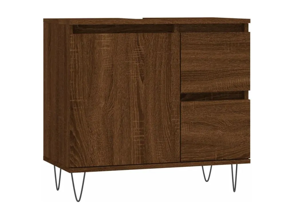 Armario de baño Hogarsens contrachapada marrón Hogarsens 65x33x60 cm