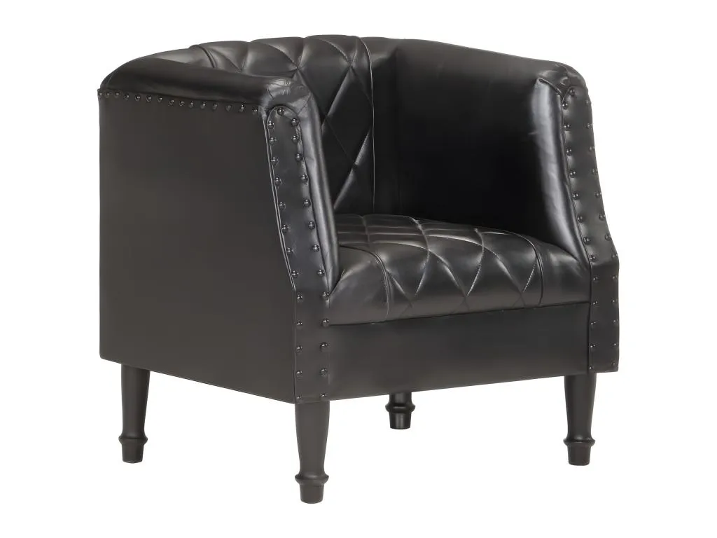 Sillón negro Piel auténtica de cabra