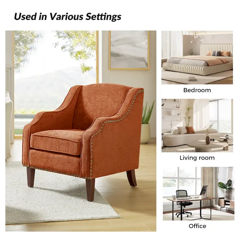 Set of 2 Lucretius Armchairs with Nailhead Trim by HULALA HOME