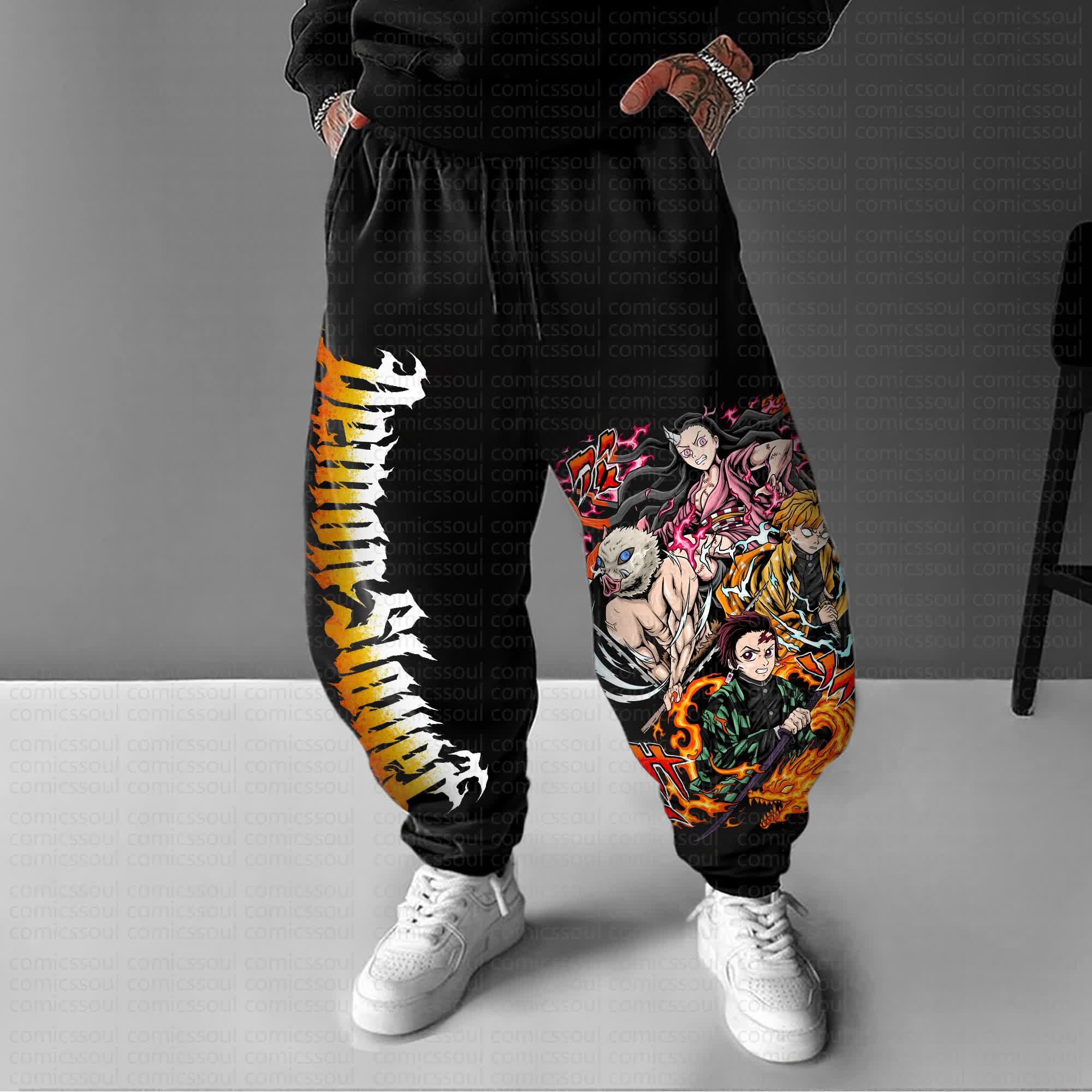 Unisex Anime Inspired Vintage Pants丨Comicssoul
