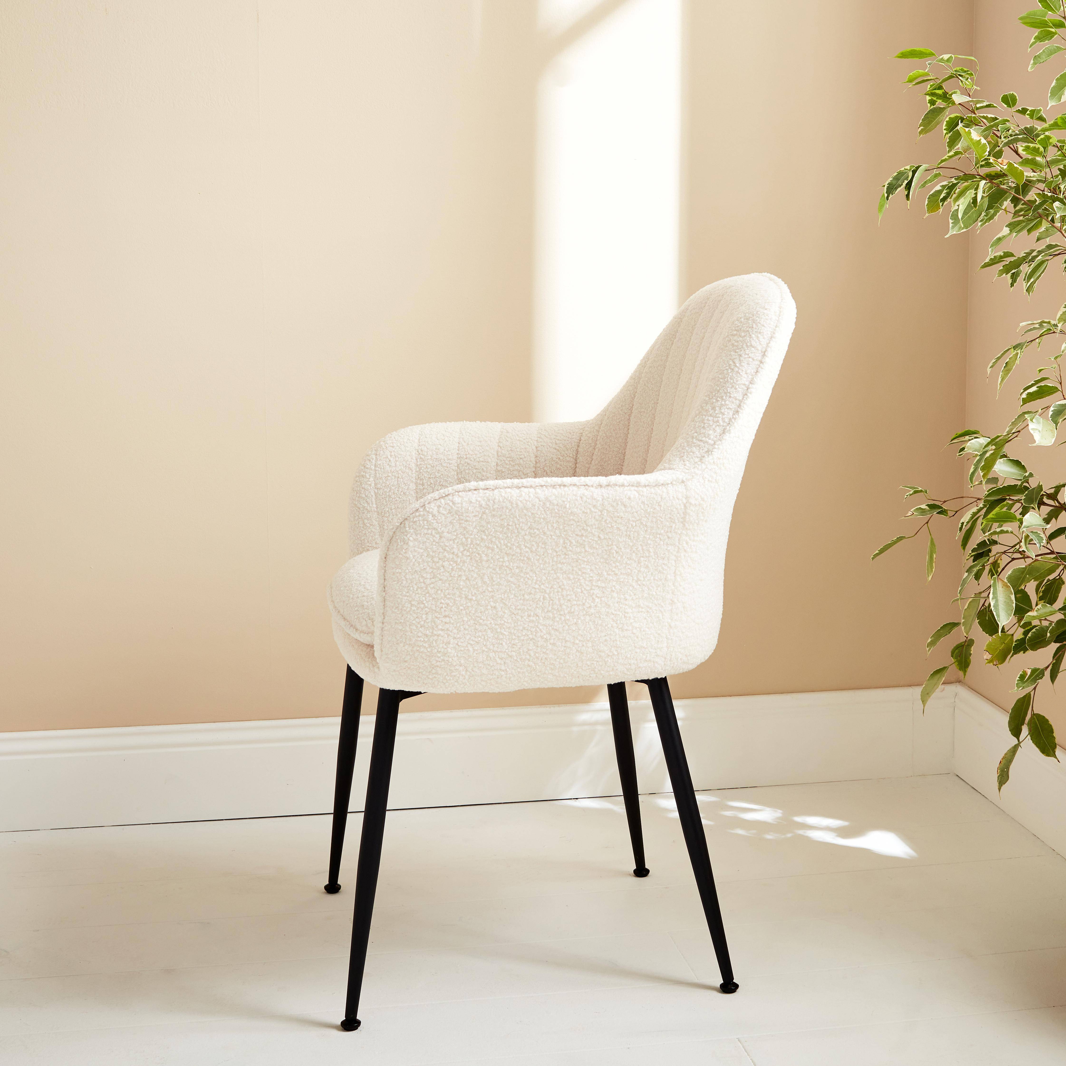 Shella borreguito - Sillón en borreguito con patas de metal