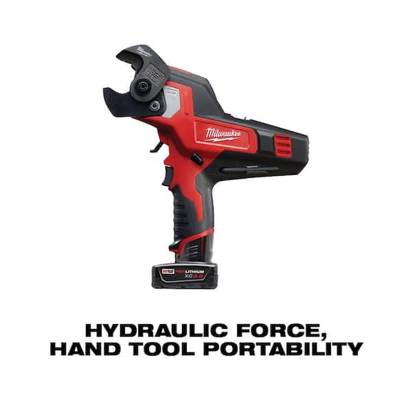 Milwaukee M12 12V Lithium-Ion Cordless 600 MCM Cable Cutter Kit With One 3.0Ah Battery, Charger And Hard Case - Image 3 Milwaukee M12 12V Lithium-Ion Cordless 600 MCM Cable Cutter Kit With One 3.0Ah Battery, Charger And Hard Case - Image 3
