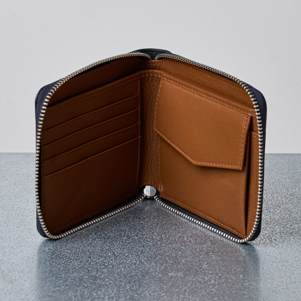 Merci - Porte Feuille Zip - Marine