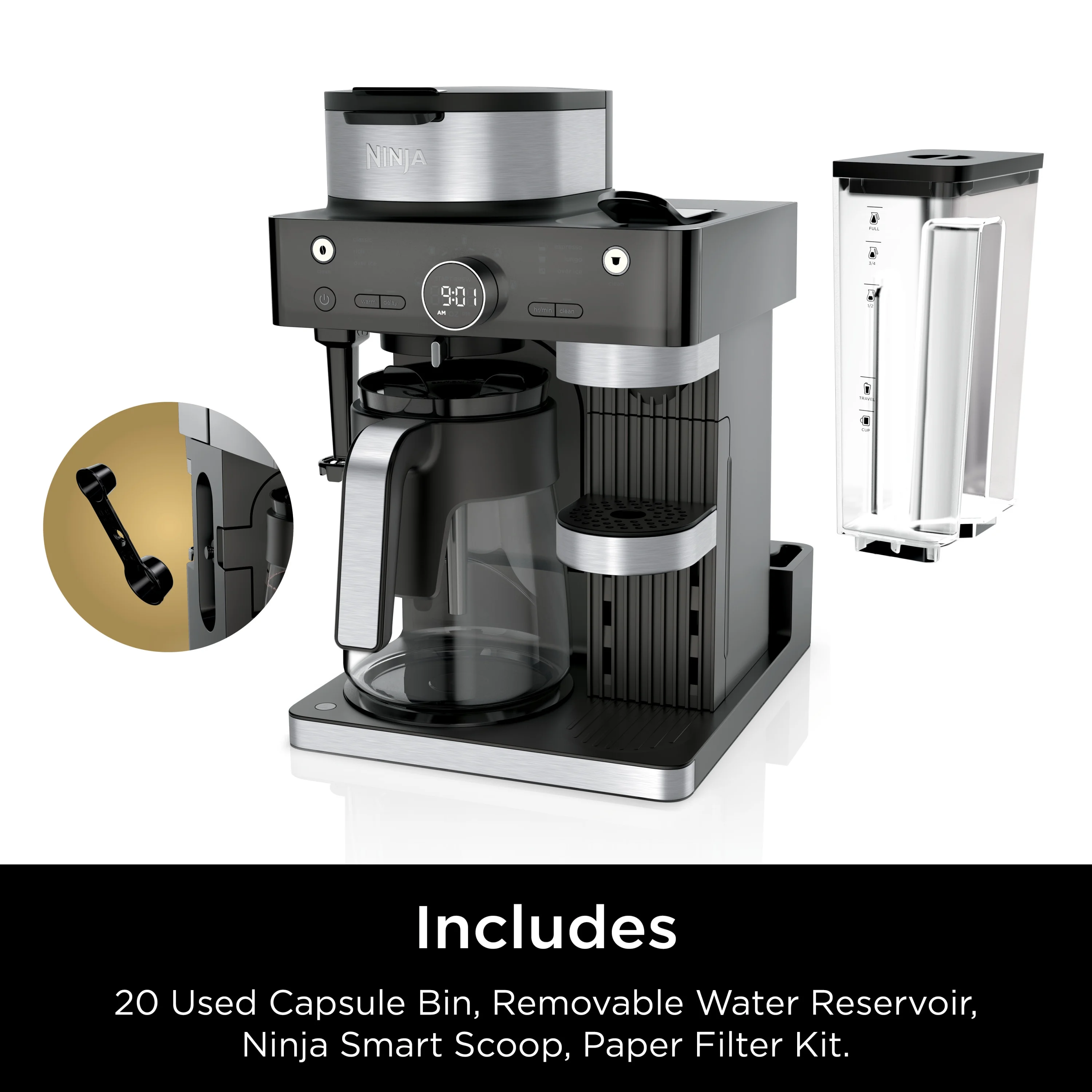 Ninja CFN601 Espresso & Coffee Barista System, Single-Serve Coffee & Nespresso Capsule Compatible - Image 5
