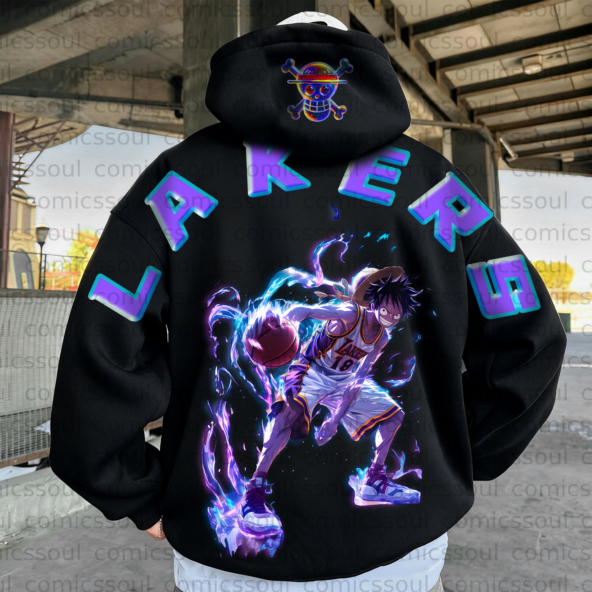 Unisex Anime Graphic Streetwear Wintage Plush Hoodie