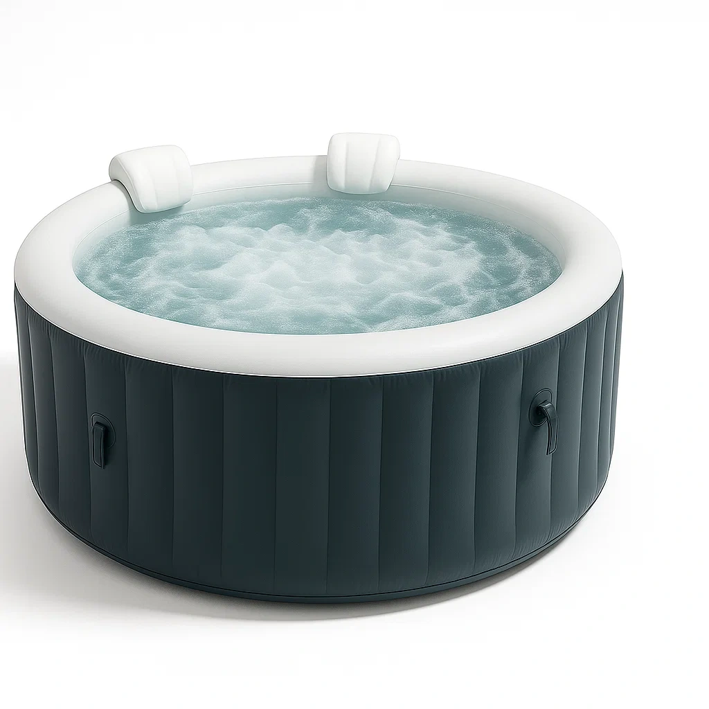 Spas hinchables 196x196x71 cm, 4 plazas, redondo, color azul/blanco odqMjri304GX