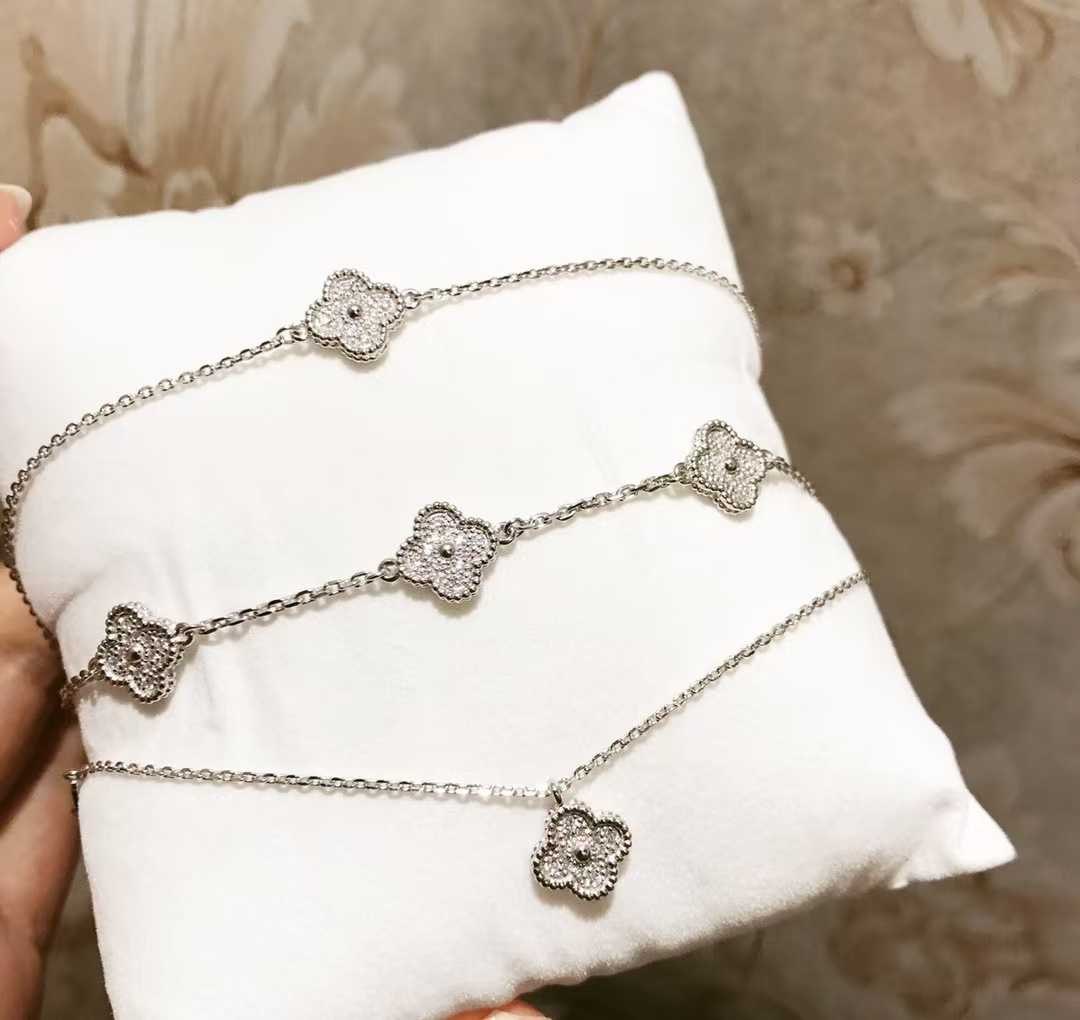 VCA Diamond Sweet Alhambra Bracelet 6 Motifs - Original Replica Club