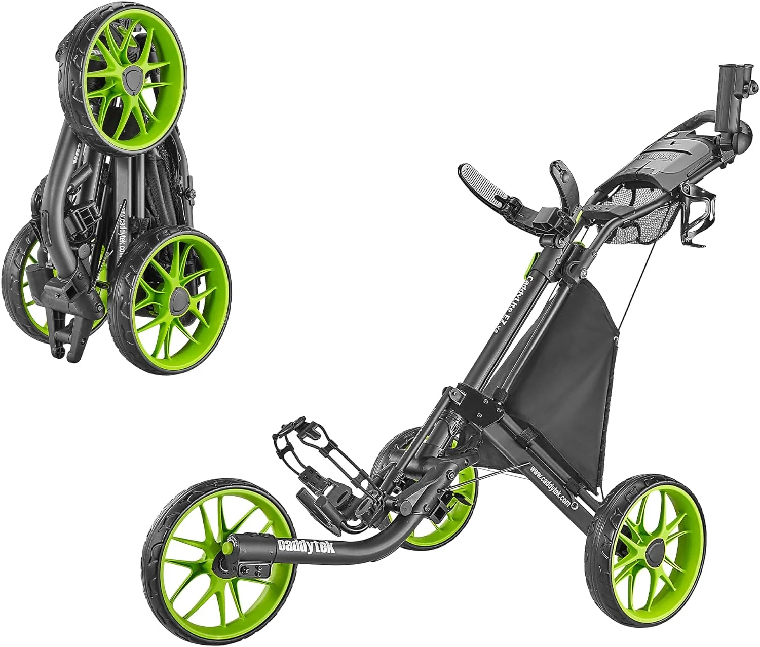 3-Wheel Foldable Golf Push Cart With Foot Brake - CaddyLite EZ V8 3-Wheel Foldable Golf Push Cart With Foot Brake - CaddyLite EZ V8
