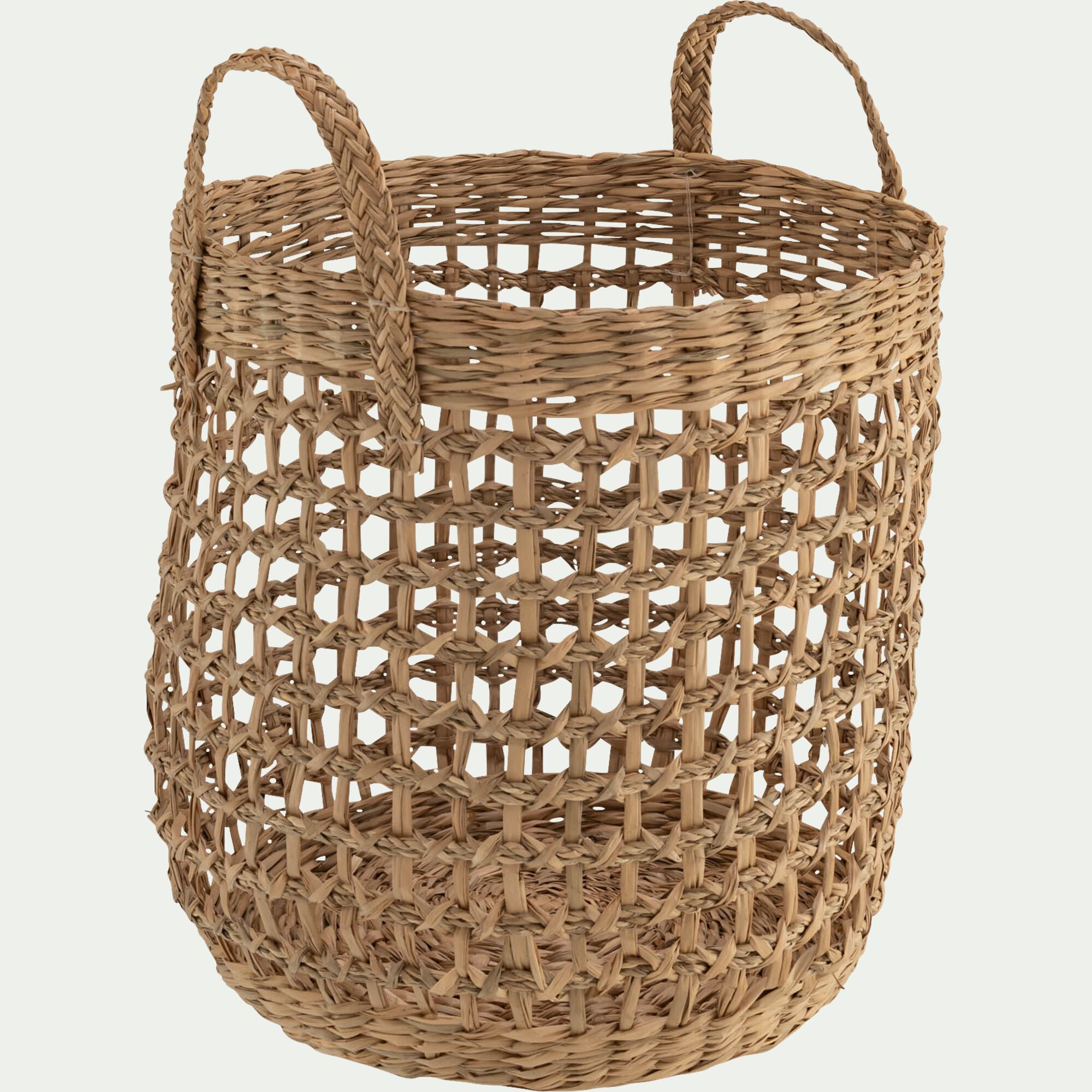 POSITANO - Panier tressé en jonc de mer D30xH30cm - naturel