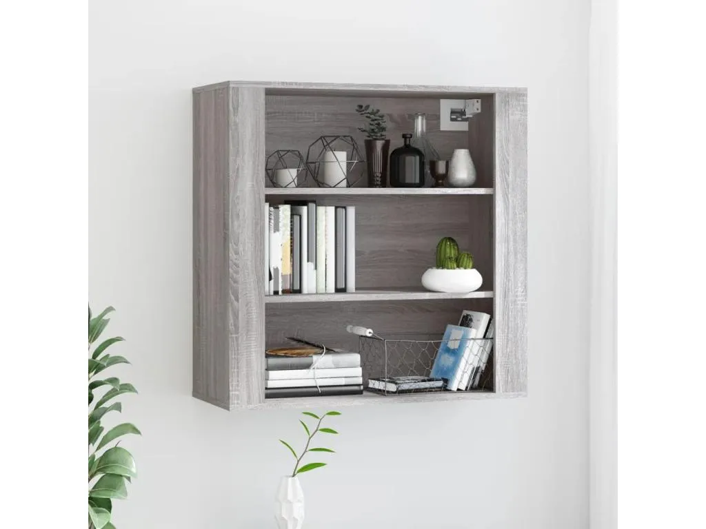 Armario de pared Mobtrendy contrachapada gris Mobtrendy 80x33x80 cm aunz74063