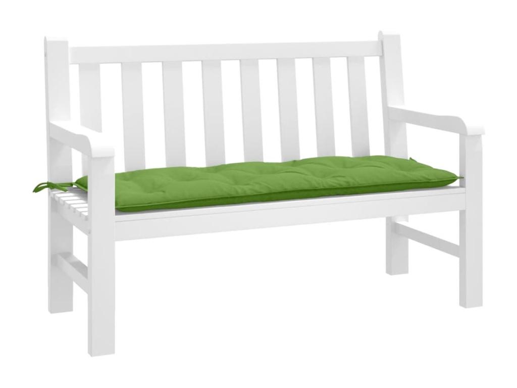 Cojín para banco de jardín tela verde melange 120x50x7 cm