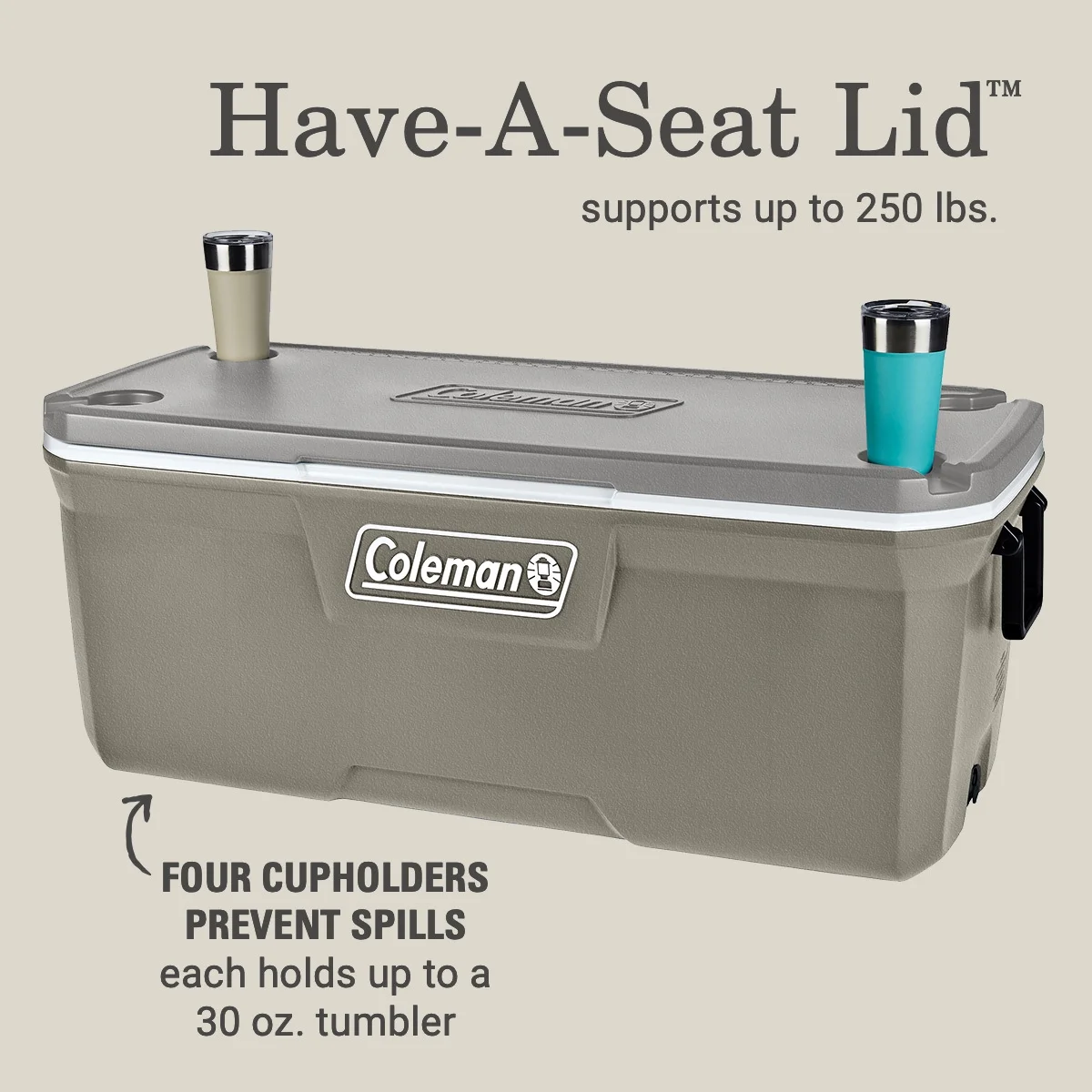 Coleman 316 Series 150QT Hard Chest Cooler, Silver Ash - Image 4