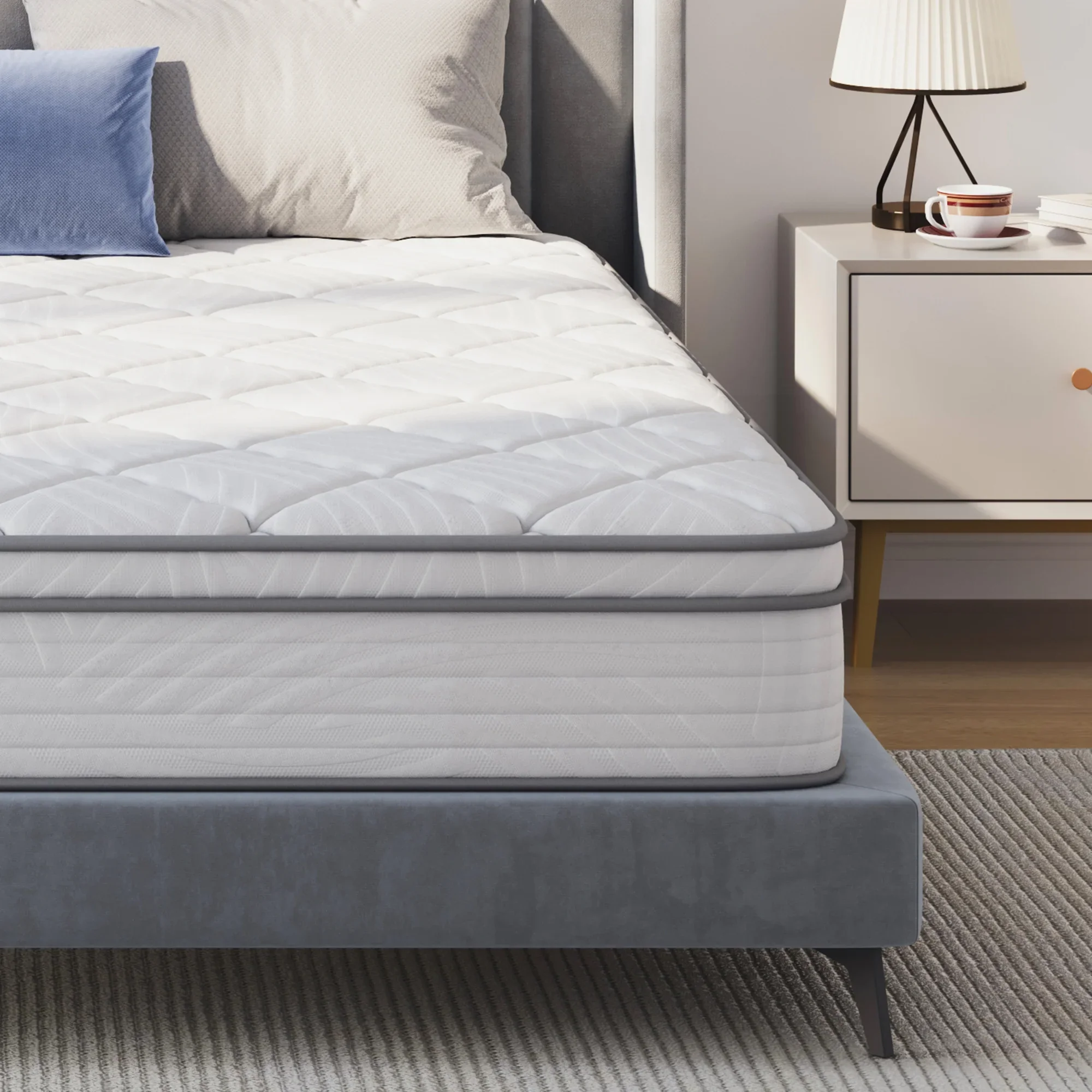 Avenco Essential 12'' Medium-Firm Hybrid Mattress, Queen Size