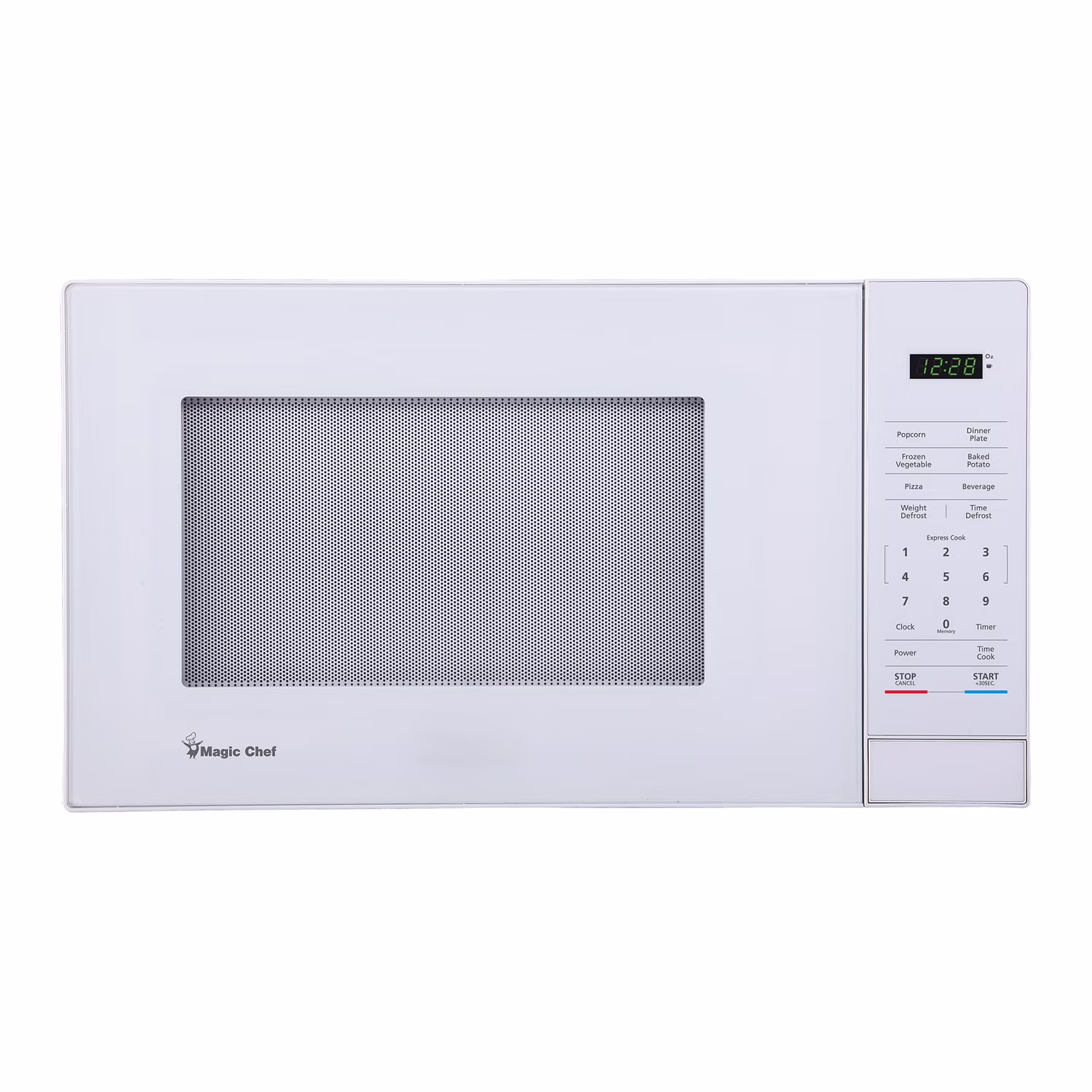 Magic Chef 1.6 Cu. ft. 1100W Countertop Microwave Oven with Push-Button Door in Black, New