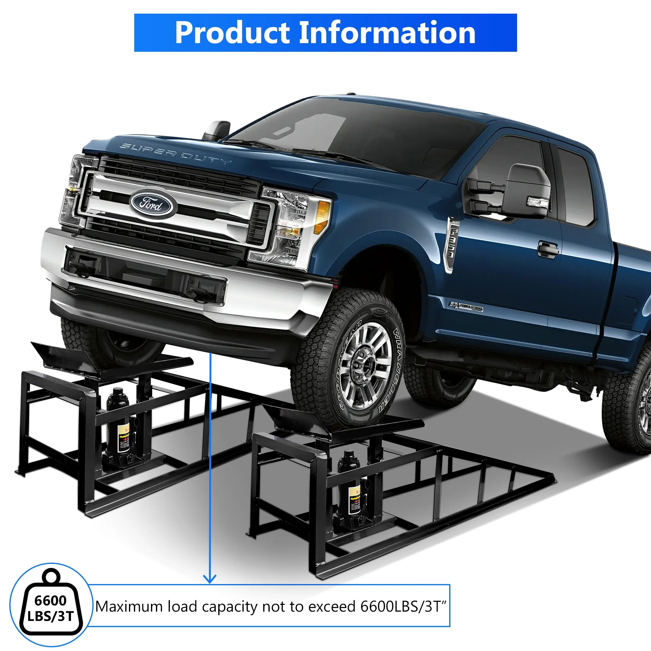 Lafati 2-Pack Hydraulic Car Ramps: Heavy-Duty Vehicle Ramps with 5T / 10000lbs Jack Load Capacity, Portable Design for Effortless Oil Changes and Car Lifts - Image 38