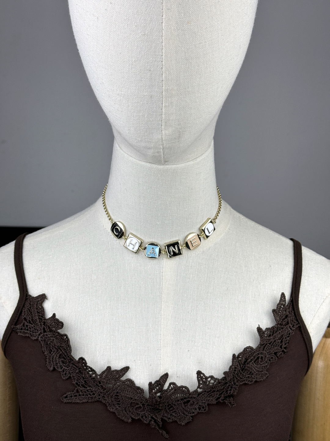Chanel Geometric Enamel Charms Necklace - Original Replica Club