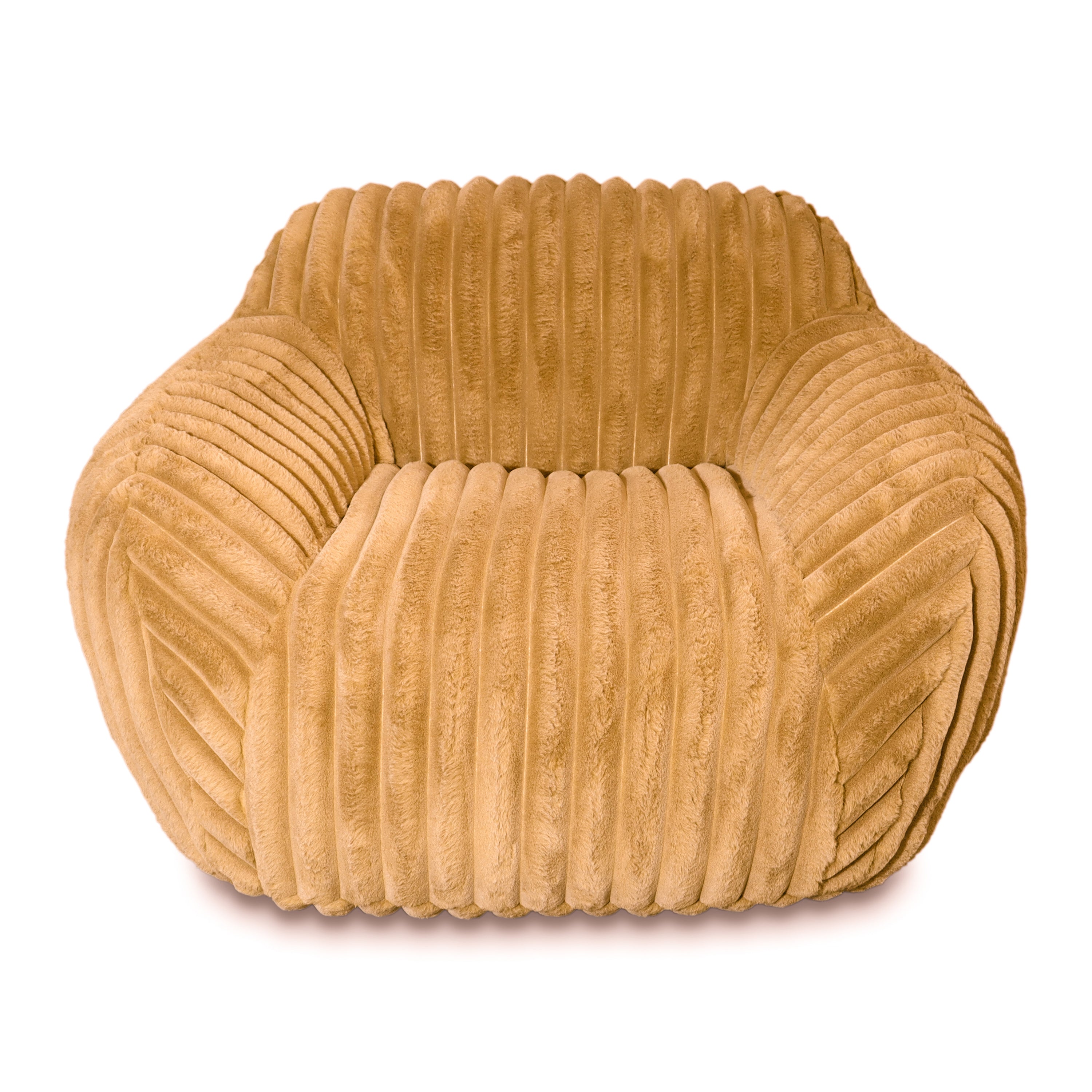 Blokker Mossy Fauteuil - Rib - Okergeel