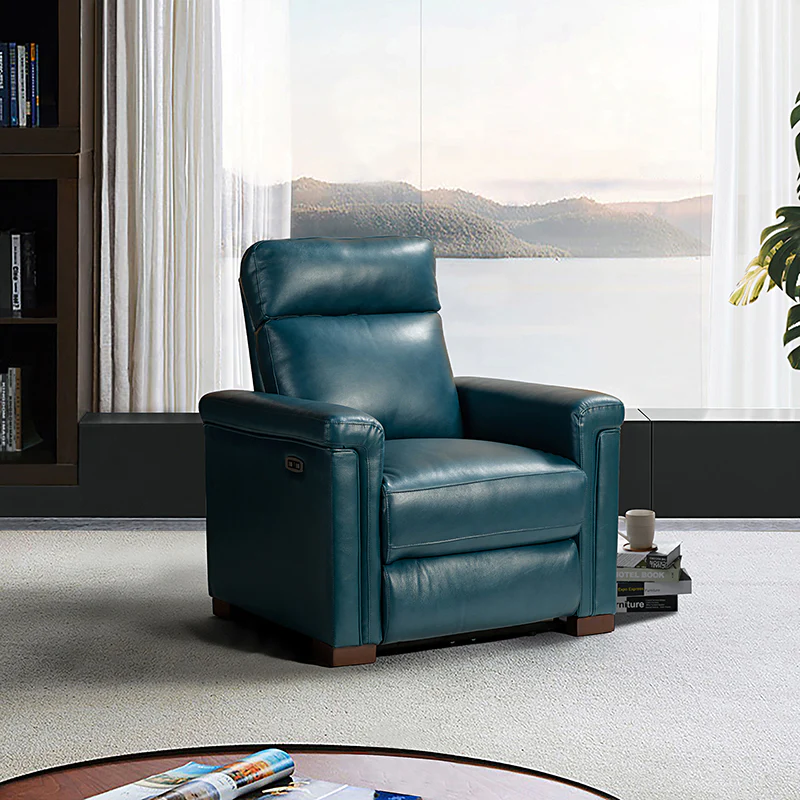 WAYFAIR Lea 36.02 Wide Genuine Leather Power Recliner