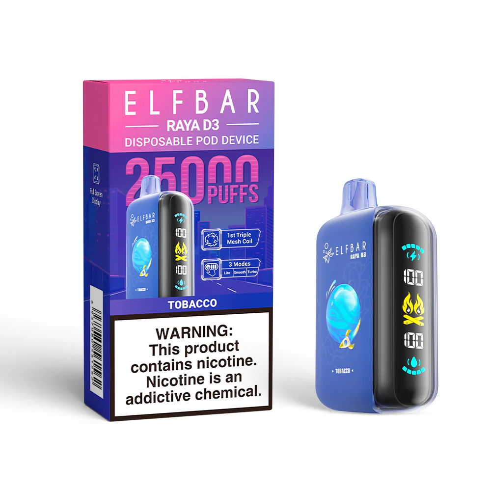 ELFBAR RAYA D3 cigarette électronique jetable (toutes les saveurs)