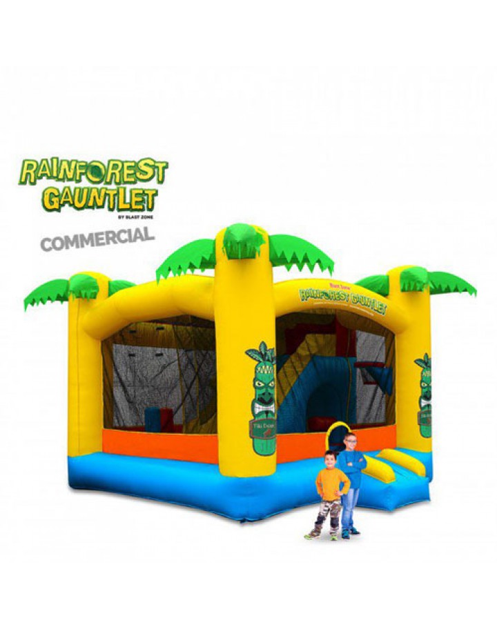 Rainforest Gauntlet Enclosed Obstacle Bouncer
