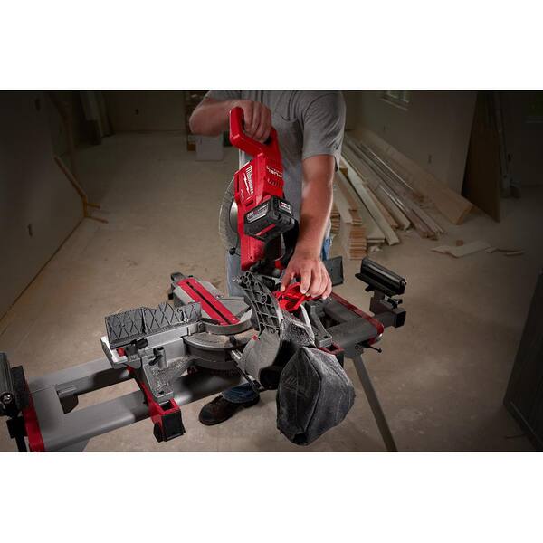 M18 FUEL 18V Lithium-Ion Brushless Cordless 10 in. Dual Bevel Sliding Compound Miter Saw with Stand (Tool-Only) - Image 14