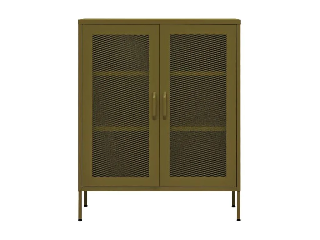 Armario de almacenamiento de acero verde Biocasahogar 80x35x101.5 cm OA4554499