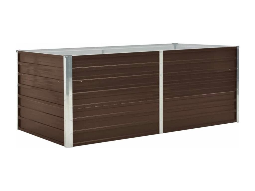 Decoratodo levada de acero galvanizado marrón 160x80x45 cm