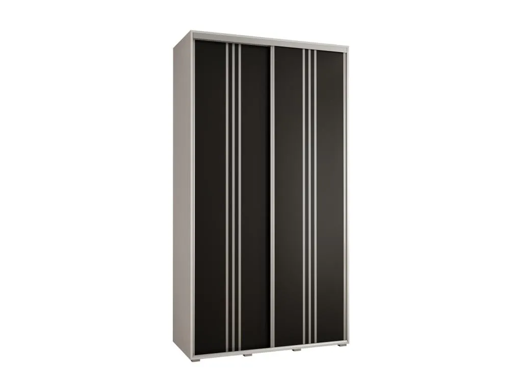 ARMARIO Boverdeco 6 DE PUERTAS CORREDERAS 235.2/140/45 2 puertas (Blanco/Negro/Plata)