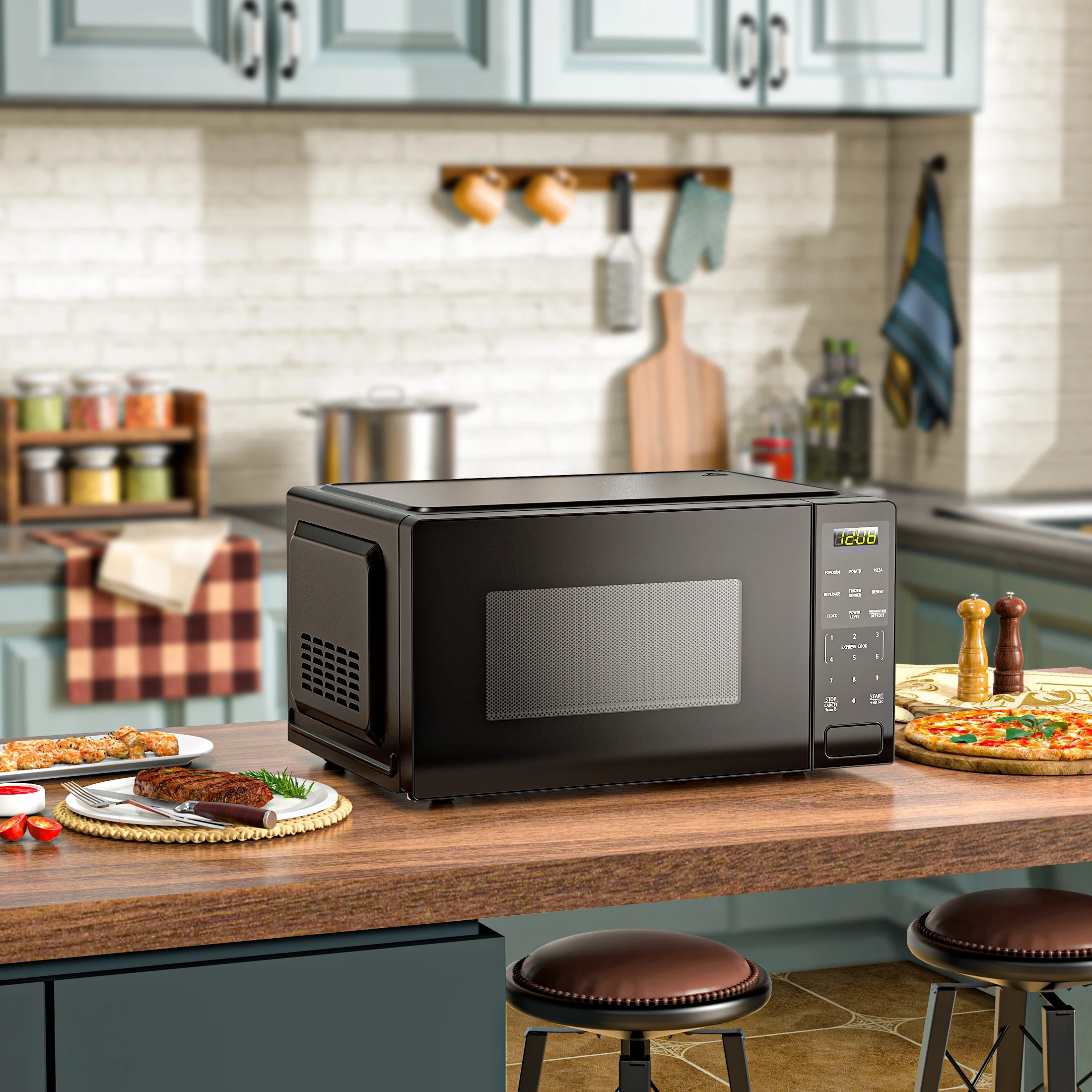 Mainstays 1.1 Cu ft Countertop Microwave Oven, 1000 Watts, Black - Image 10