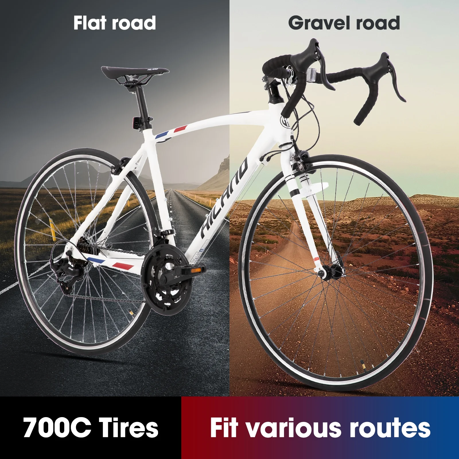 Hiland Road Bike,Shimano 14 Speeds,Light Weight Aluminum Frame,700C Racing Bike for Men - Image 11