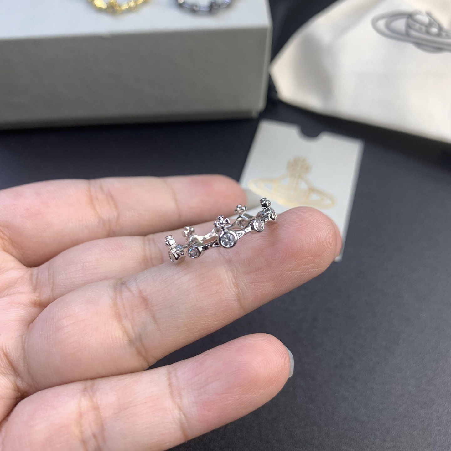 Vivienne Westwood Bamboo Knot Saturn Ring - Original Replica Club