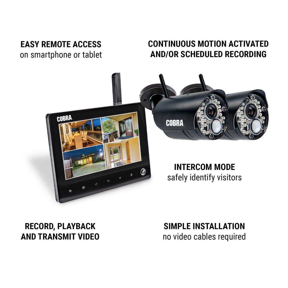 Cobra 4 Channel Wireless Surveillance System With 2 Cameras - Image 2 Cobra 4 Channel Wireless Surveillance System With 2 Cameras - Image 2