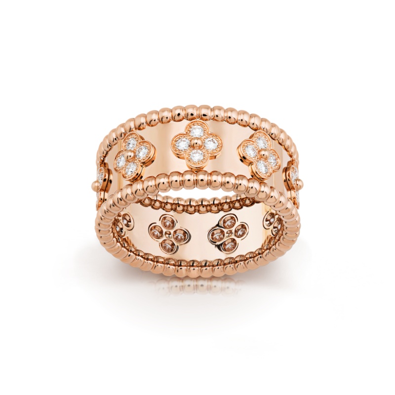Replicate Perlée clovers ring, small model(1:1 replica) - Original Replica Club