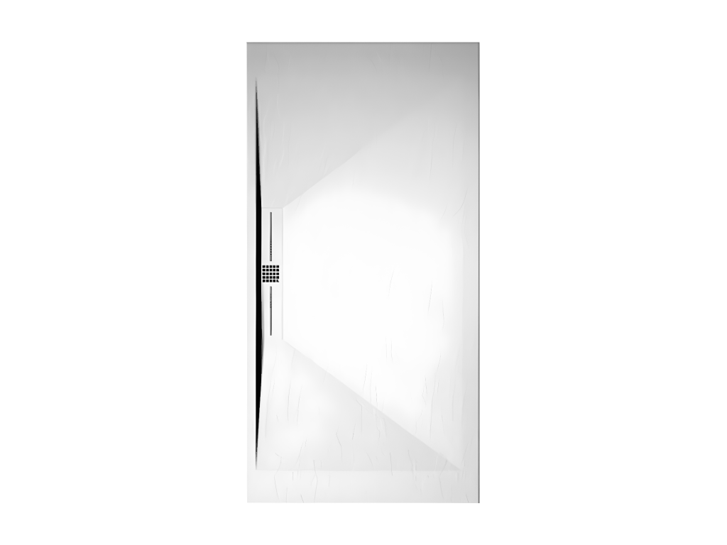 Plato de ducha pizarra EDIS Laocacasas 70x160 cm rejilla inox